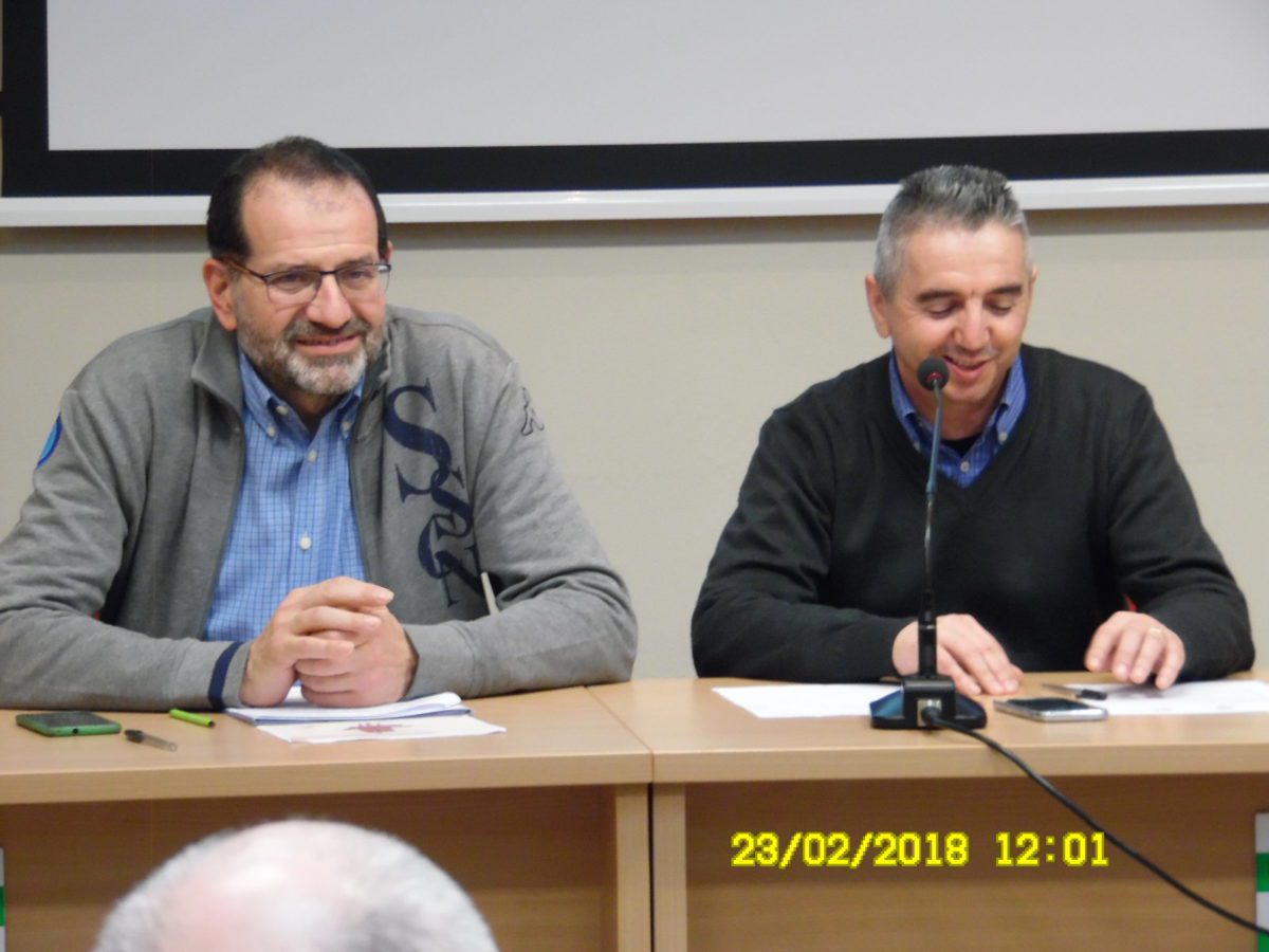 Aldo Pellegrino con il segretario della Cisl Piemonte Gianni Baratta
