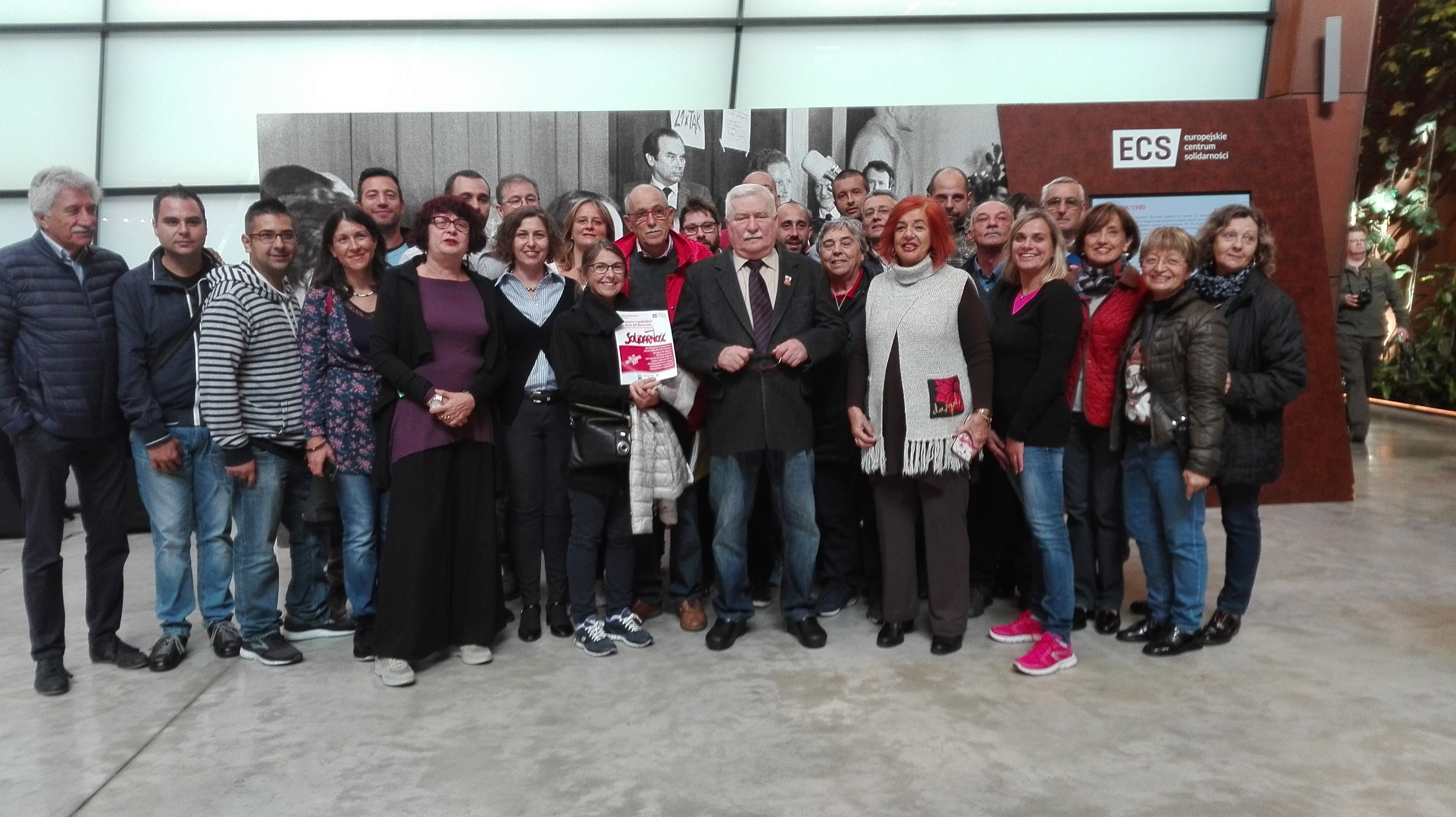 L'incontro con Lech Walesa, leader di Solidarnosc