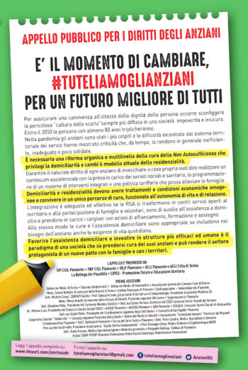 Inserzione Fnp-Spi-Uilp Piemonte su La Stampa 1° maggio #tuteliamoglianziani