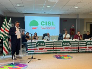 Consiglio generale Cisl Torino Canavese con i segretari Ganga, Caretti e Lo Bianco